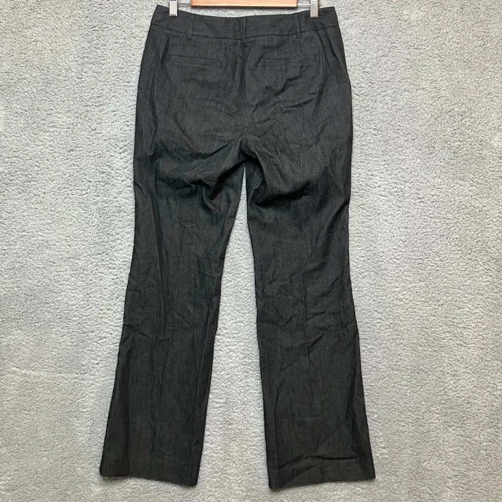 J Jill Jeans Women 6 Black Denim Pants Dark Grey Bootcut Stretch Business Office